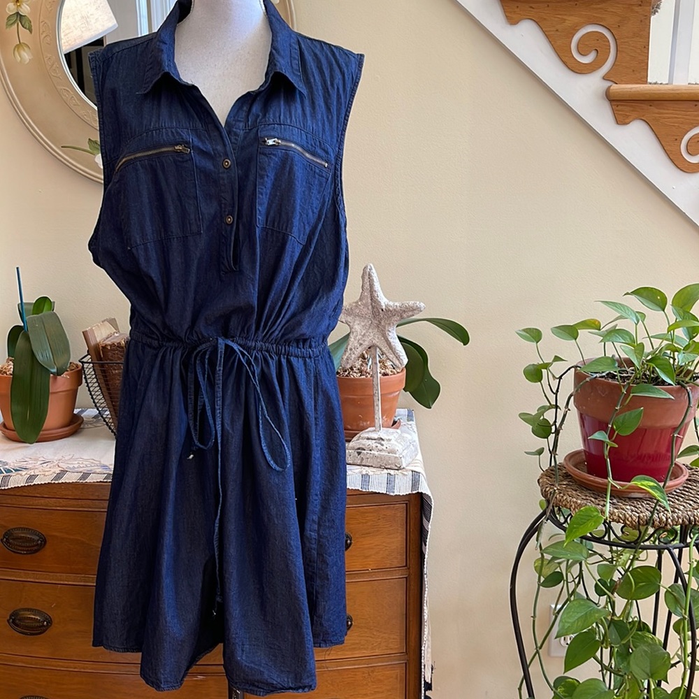 New Look Plus Size Chambray Dress